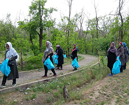 اجرای طرح پویش پاکسازی محیط روستایی در روستای جانقور بخش خواجه