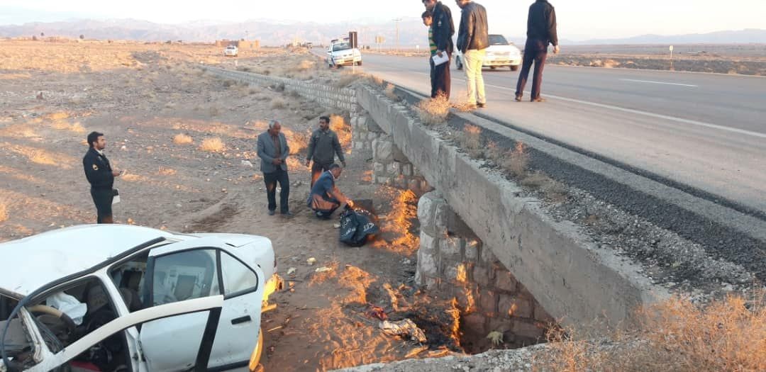 واژگونی از پل، علت مرگ راننده زرندی