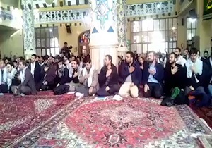 سوگواری مردم تبریز بعد از شنیدن خبر شهادت حاج قاسم سلیمانی + فیلم