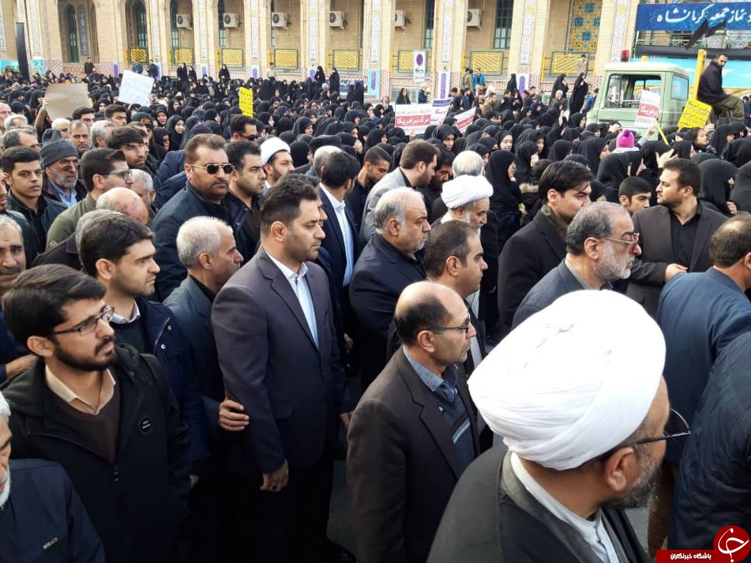 راهپیمایی گسترده  کرمانشاهیان در پی شهادت سردار حاج قاسم سلیمانی