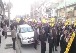 راهپیمایی مردم کرمانشاه در پی شهادت سردار سلیمانی + فیلم