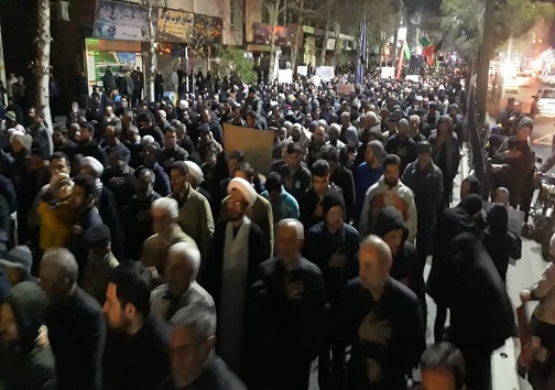 عزاداری مردم قزوین در سوگ شهادت حاج قاسم سلیمانی