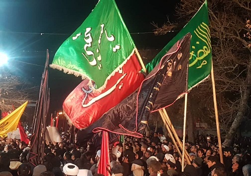 عزاداری مردم قزوین در سوگ شهادت حاج قاسم سلیمانی + تصاویر