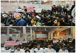 فریاد دانشجویان بسیجی دانشگاه تبریز جهت اعلام انزجار از استکبار + فیلم