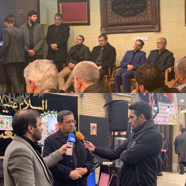 رئیس کل بانک مرکزی در منزل سردار شهید سپهبد قاسم سلیمانی