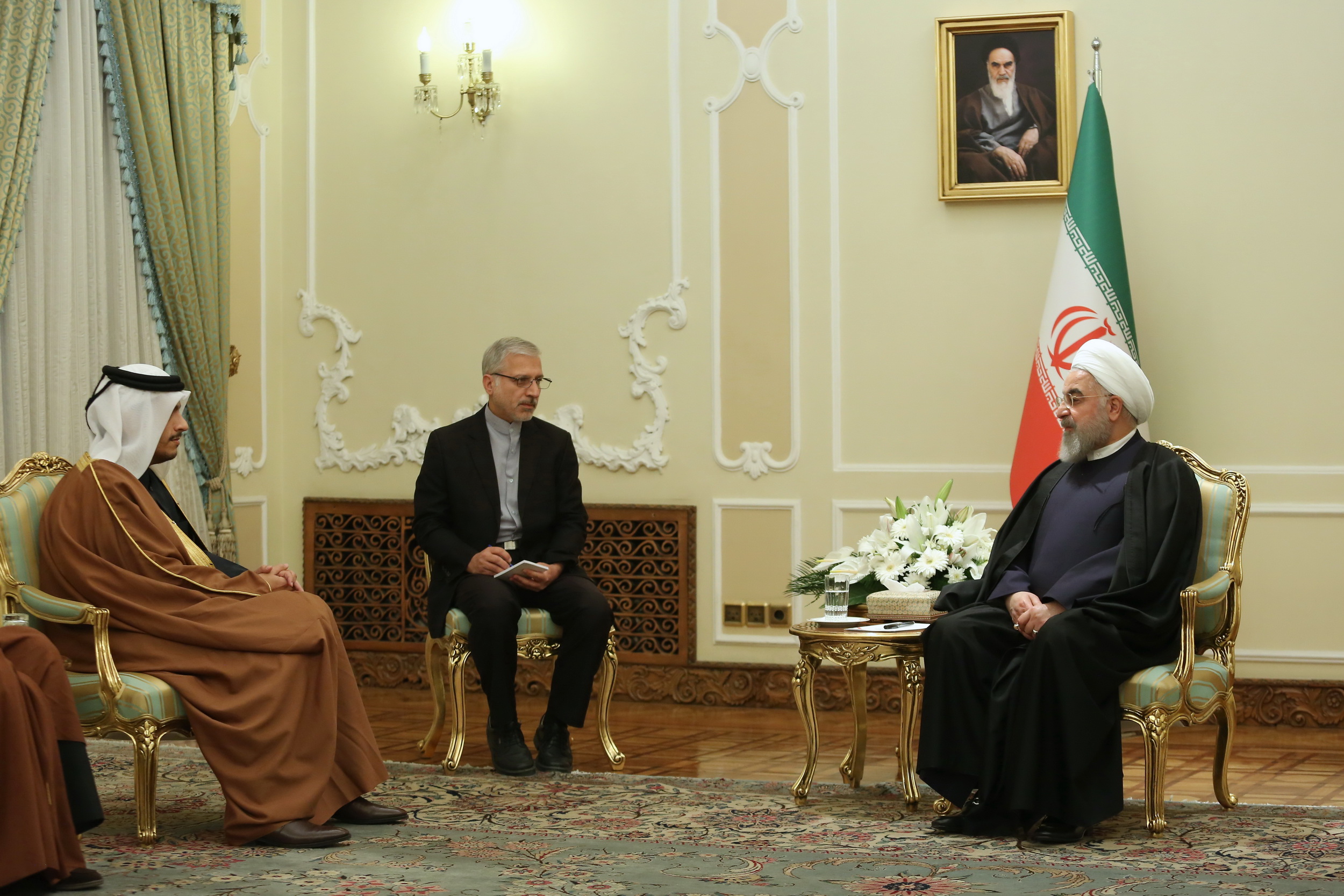 وزیر امور خارجه قطر با روحانی دیدار کرد
