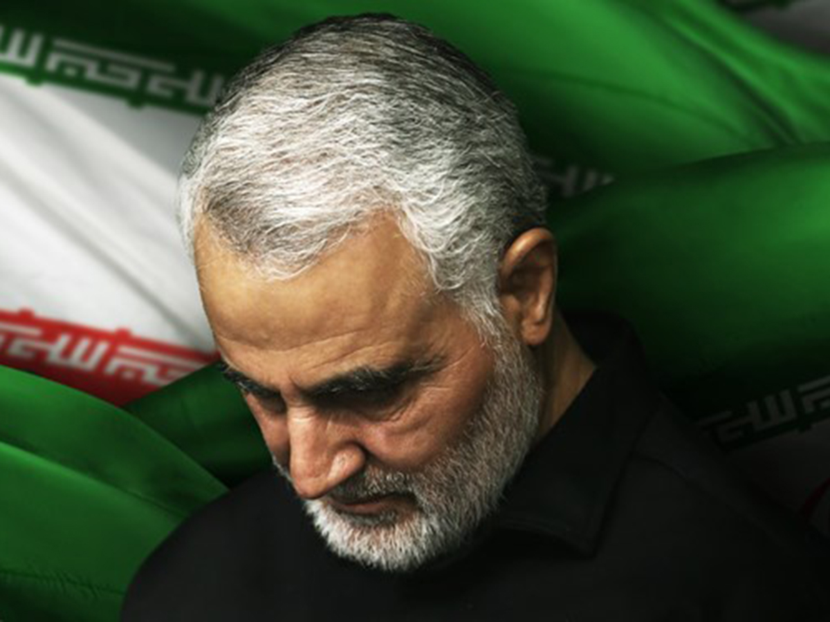 تصویری زیبا از پوستر سردار سلیمانی در مرز لبنان و فلسطین اشغالی