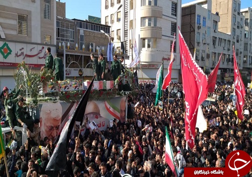 مراسم تشییع پیکر سردار سلیمانی در اهواز برگزار شد
