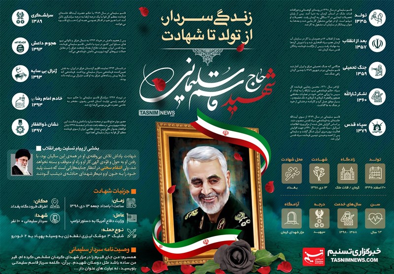 زندگینامه سردار حاج قاسم سلیمانی + اینفوگرافیک