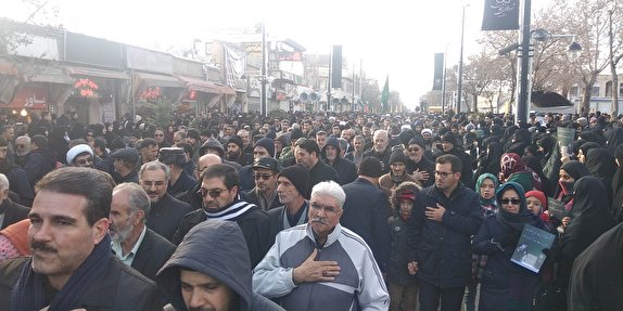برگزاری دسته عزاداری در سوگ شهادت جانسوز سردار سپهبد حاج قاسم سلیمانی
