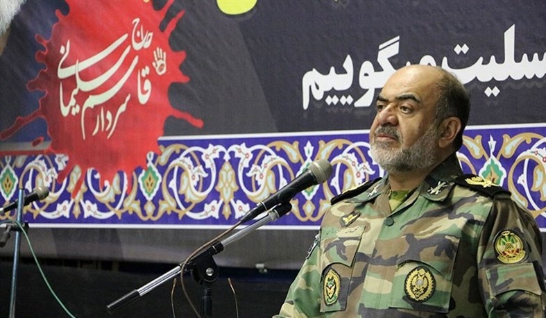تاکید فرمانده قرارگاه جنوب شرق ارتش بر انتقام ازقاتلین سردارمقاومت