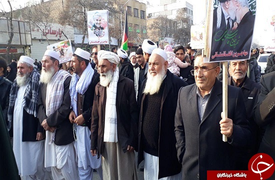 تصاویر: حضور چشمگیر مهاجرین افغانستانی مقیم مشهد در مراسم تشییع پیکر مطهر &laquo;سردار سلیمانی&raquo;