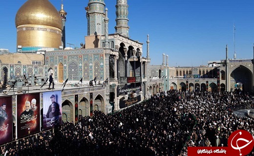 وداع با پیکر مطهر شهید سرافراز مقاومت شهروز مظفری نیا در حرم مطهر کریمه اهل بیت (س)