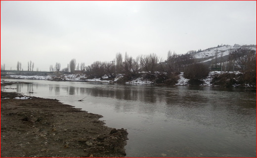 بارش&zwnj;های زمستانی و پر آب شدن رودخانه سیمینه رود بوکان+تصاویر