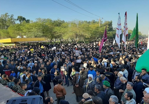 تشییع پیکر پاک ابومهدی المهندس یار دیرین حاج قاسم در آبادان