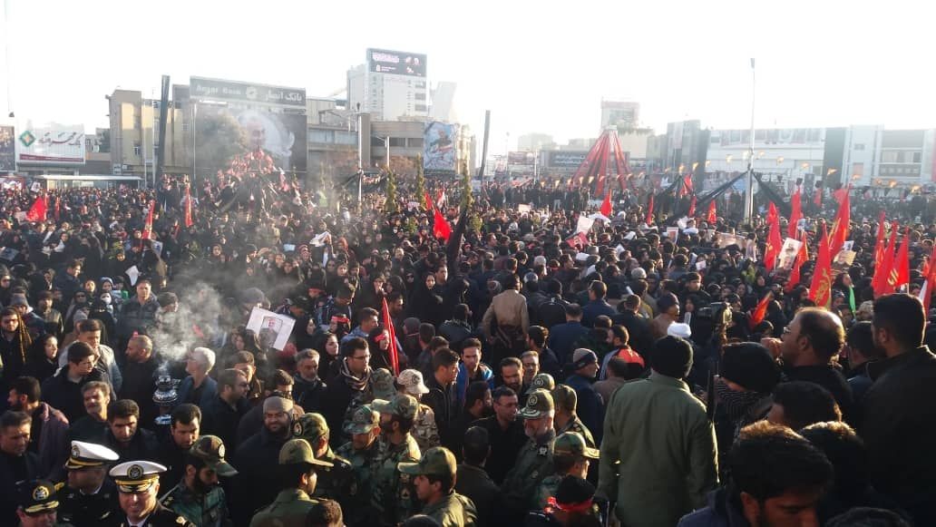 آغاز مراسم تدفین پیکر مطهر سردار سلیمانی