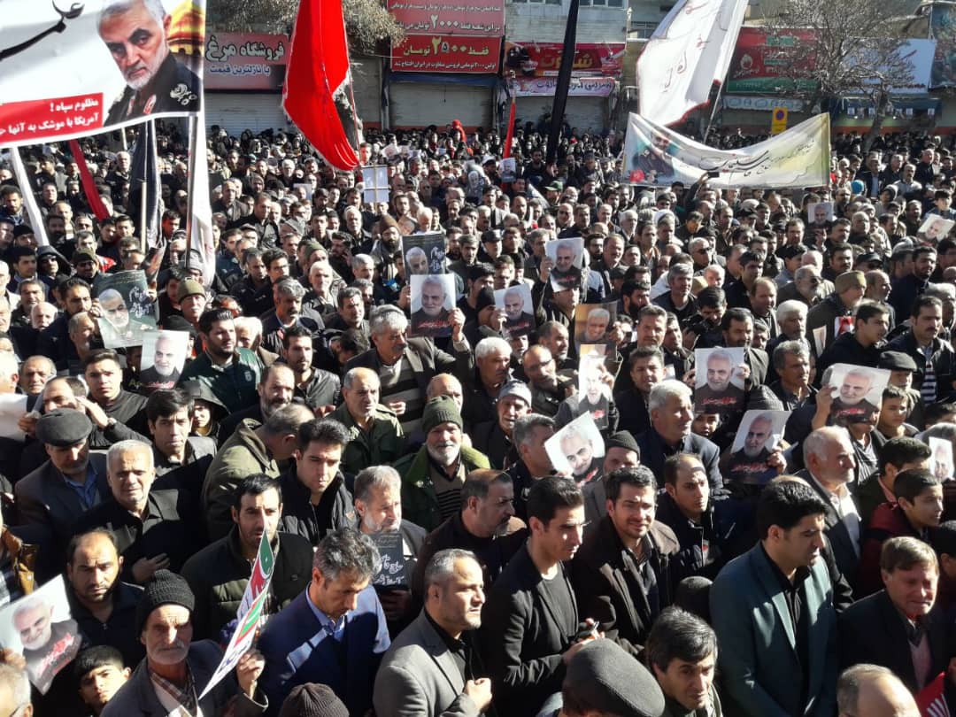 حضور پر شکوه مردم ملایر در بزرگداشت سردار سلیمانی+ تصاویر