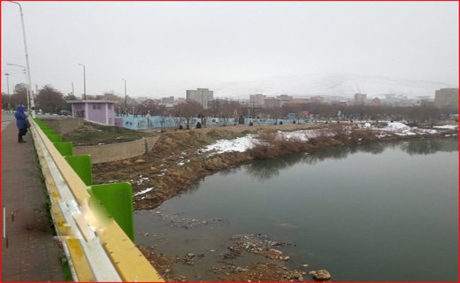 بارش&zwnj;های زمستانی و پر آب شدن رودخانه سیمینه رود بوکان+تصاویر