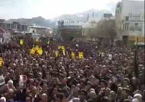 مراسم سینه‌زنی شهادت حاج قاسم سلیمانی در «دورود» + فیلم