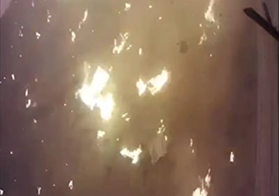 شدت سانحه سقوط هواپیما اوکراینی از دوربین مداربسته یک کارگاه مبل سازى + فیلم