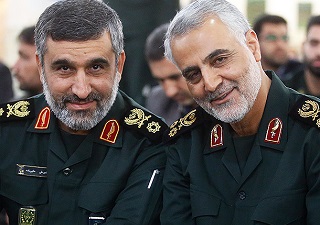 حضور فرمانده نیروی هوافضای سپاه در مراسم بزرگداشت سپهبد سلیمانی