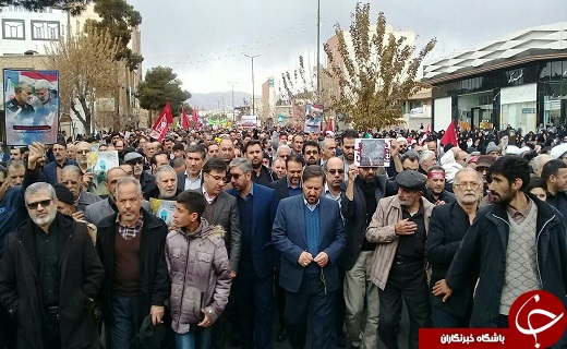 راهپیمایی مردم سمنان به مناسبت شهادت سردار قاسم سلیمانی و همرزمانش + تصاویر
