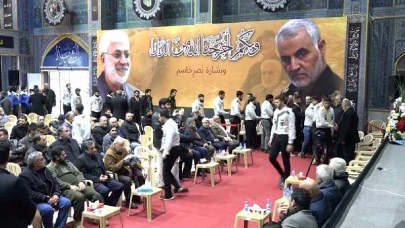 مراسم گرامیداشت حزب&zwnj;الله برای سردار سلیمانی و دیگر شهدای مقاومت در ضاحیه بیروت و صور + تصاویر