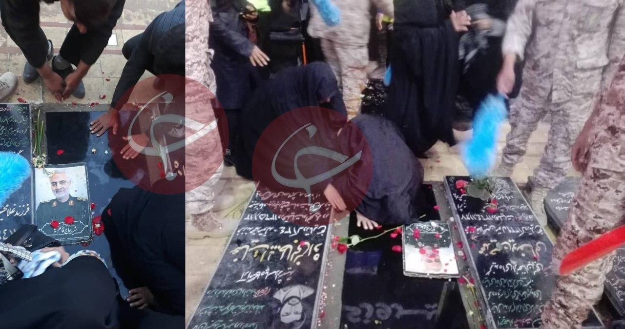 سنگ مزار سردار شهید قاسم سلیمانی/ حاج قاسم همین جاست