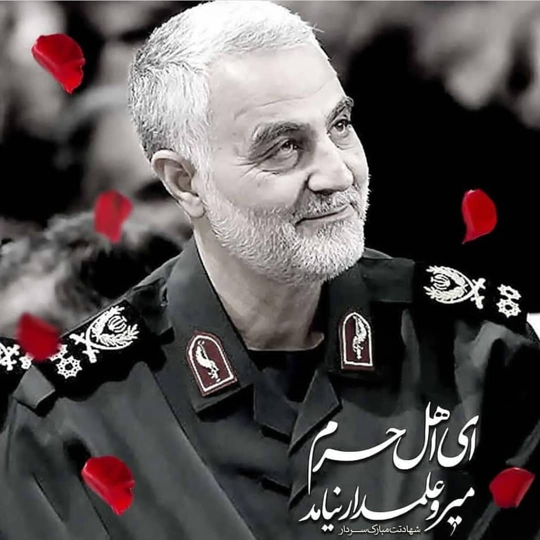 پرده برداری از تصویر نقاشی شده سردار شهید سلیمانی در ملکان