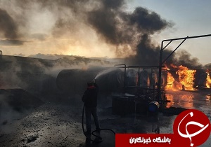 آتش سوزی در شهرک صنعتی حیدریه ضیاآباد/ تلاش برای مهار آتش ادامه دارد
