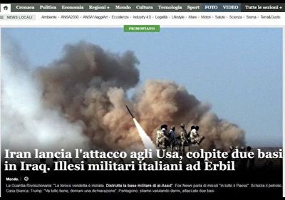 بازتاب حمله موشکی ایران به آمریکا در ایتالیا + فیلم