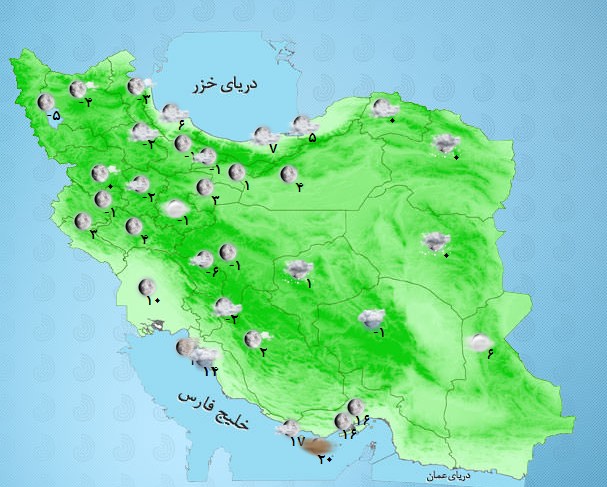 ابر&zwnj;های بارشی بر فراز آسمان ایران / کشاورزان مراقب یخ زدگی باشند