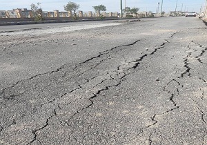 مسدود شدن باند برگشت محور رامهرمز-اهواز بدلیل رانش زمین