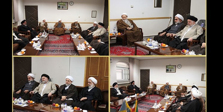 نشست هیئت&zwnj;رئیسه جامعه مدرسین حوزه علمیه قم با حضور نماینده آیت&zwnj;الله سیستانی