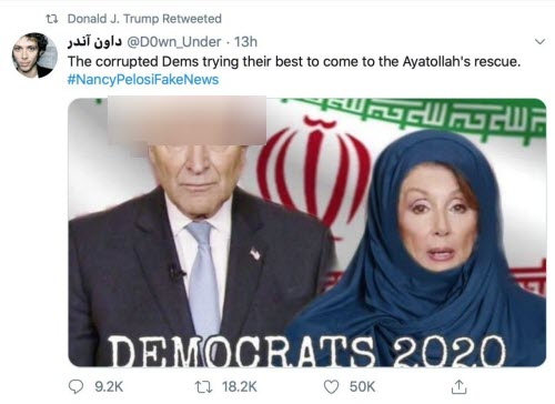 واکنش ضدانقلاب&zwnj;ها به اظهارات نانسی پلوسی درباره تشییع سردار سلیمانی