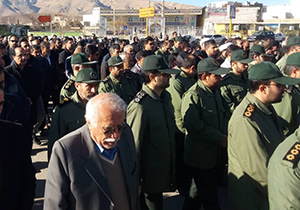 تشییع پیکر یکی از جانباختگان سانحه هوایی در شیراز