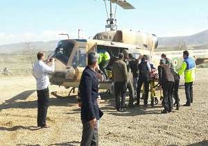 نجات جان یک مصدوم روستایی با بالگرد اورژانس هوایی شاهرود / فوت یکی از خبرنگاران شاهرودی