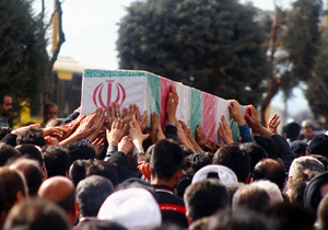 پیکر شهیدان حادثه سقوط هواپیمای اوکراینی در مهاباد تشییع شد