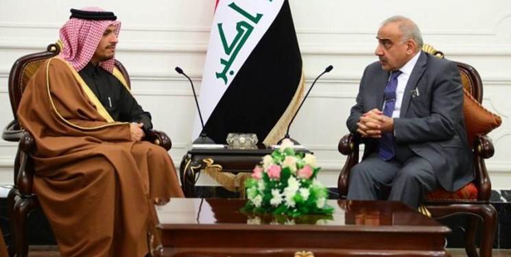 دیدار وزیر خارجه قطر با نخست وزیر عراق در بغداد