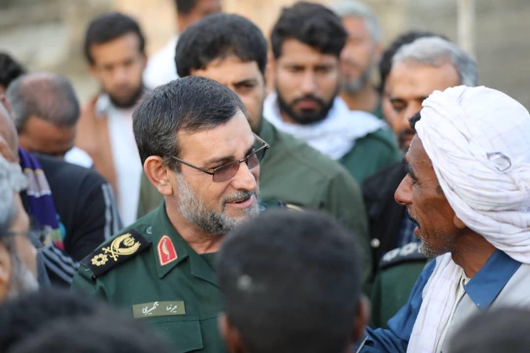 بازدید سردار تنگسیری از مناطق سیل&zwnj;زده سیستان و بلوچستان