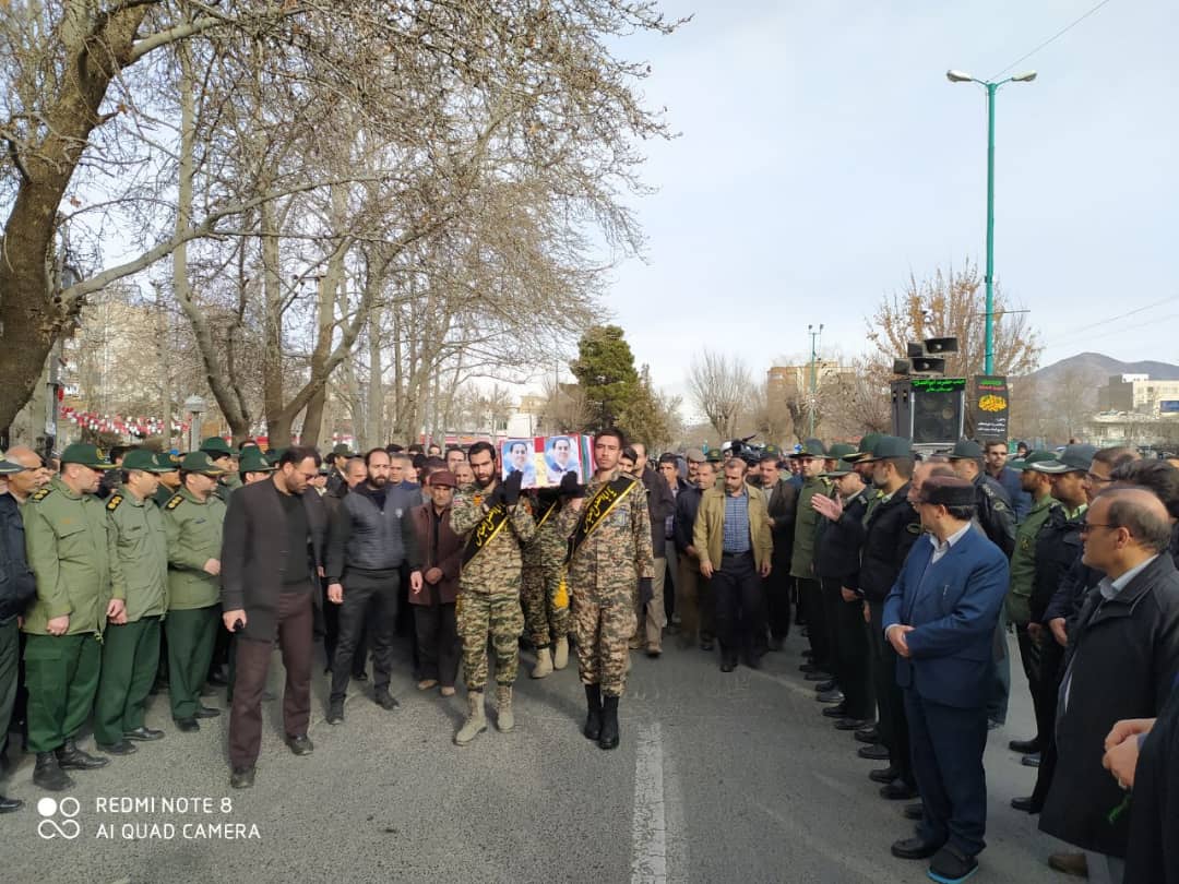 تشییع شهید سانحه هواپیمای اوکراینی در ملایر