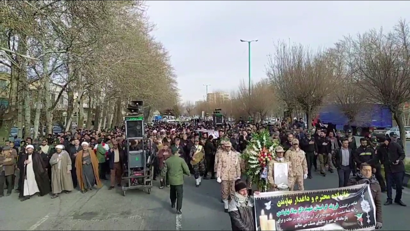 تشییع شهید سانحه هواپیمای اوکراینی در ملایر