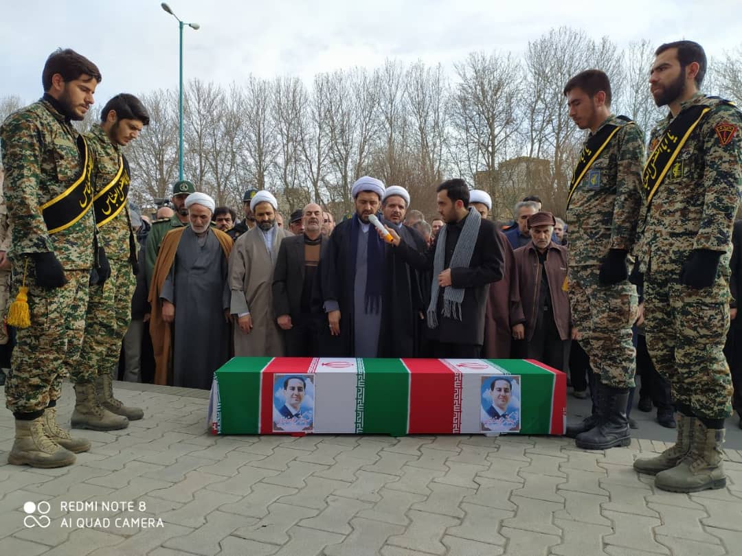 تشییع شهید سانحه هواپیمای اوکراینی در ملایر