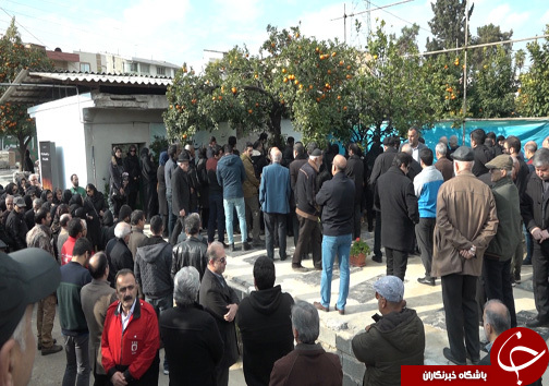 تشییع پیکر یک جان باخته سانحه هواپیمایی در ساری