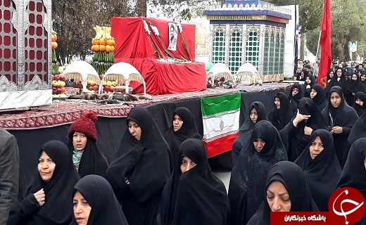 تشییع پیکر شهید سانحه سقوط  هواپیمای اوکراینی در تفت همراه با عکس