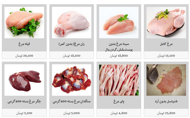 قیمت انواع گوشت مرغ قطعه بندی،بسته بندی قیمت انواع گوشت مرغ قطعه بندی،بسته بندی