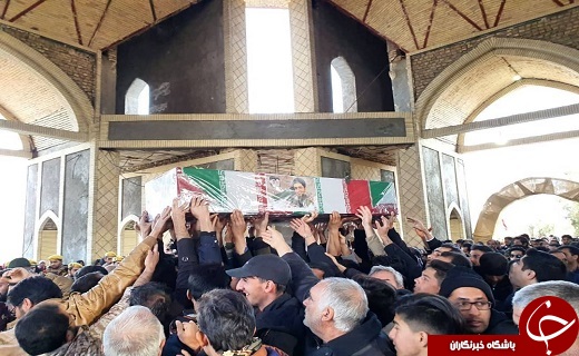 تصاویری از تشییع پیکر شهید سانحه سقوط  هواپیمای اوکراینی در تفت