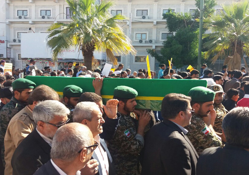 برگزاری راهپیمایی حمایت از اقتدار نظام و تشییع پیکر شهید سانحه هوایی در بندرعباس