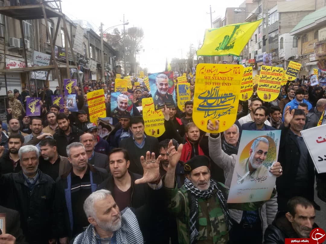 راهپیمایی دشمن شکن کرمانشاهیان در حمایت از صلابت نظام مقدس جمهوری اسلامی