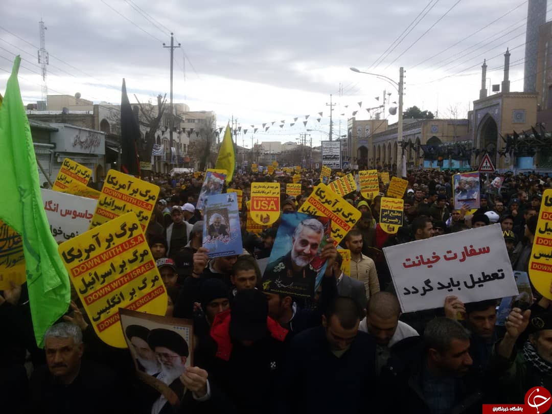 راهپیمایی دشمن شکن کرمانشاهیان در حمایت از صلابت نظام مقدس جمهوری اسلامی